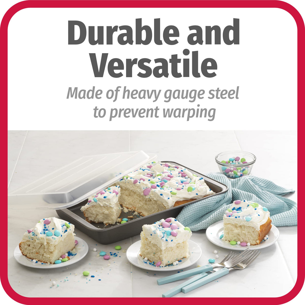 GoodCook dishwasher-safe pans make cleanup quick after baking.