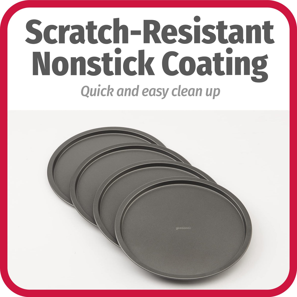 GoodCook durable steel construction resists warping for reliable baking