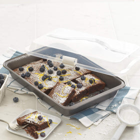 GoodCook oblong pan's scratch-resistant coating cleans quickly after use.