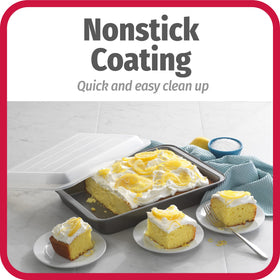 GoodCook even-heat distribution delivers a thorough bake for cakes and brownies.