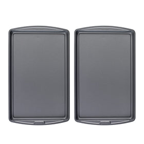 GoodCook Everday baking sheets front view with two large nonstick pans for cookies and sheet pan meals