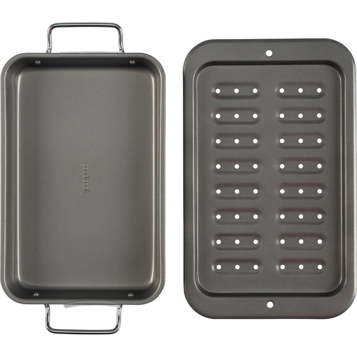 GoodCook Everyday Broiler Pan with drip rack for efficient drainage.