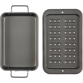 GoodCook Everyday Broiler Pan with drip rack for efficient drainage.