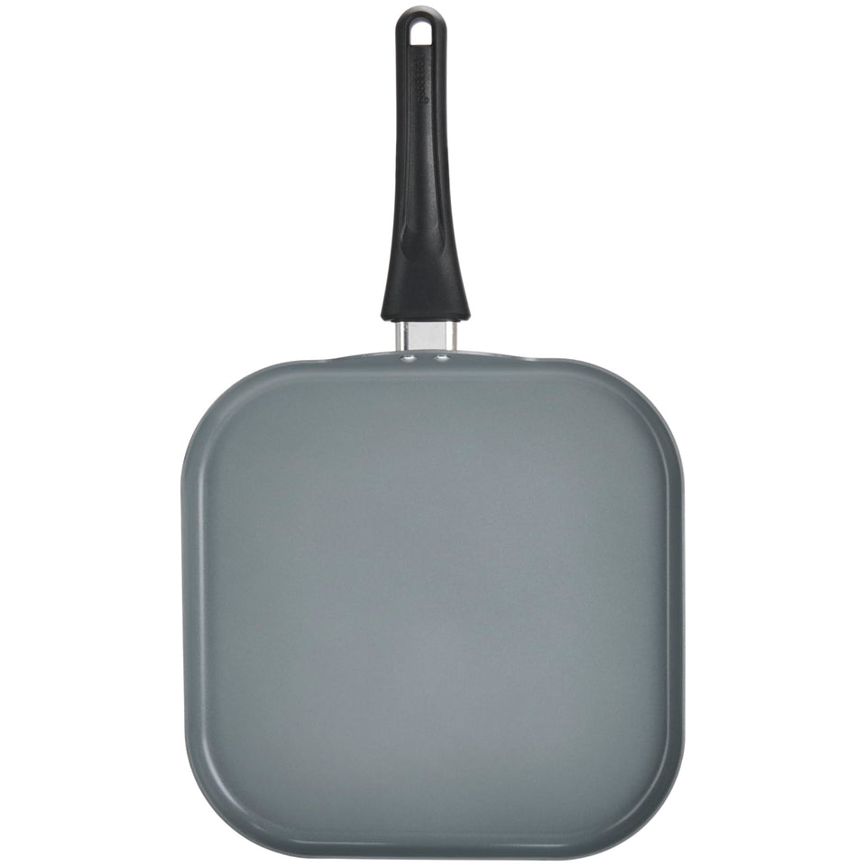 GoodCook Everyday Griddle Pan with eggs cooking on the flat surface for breakfast