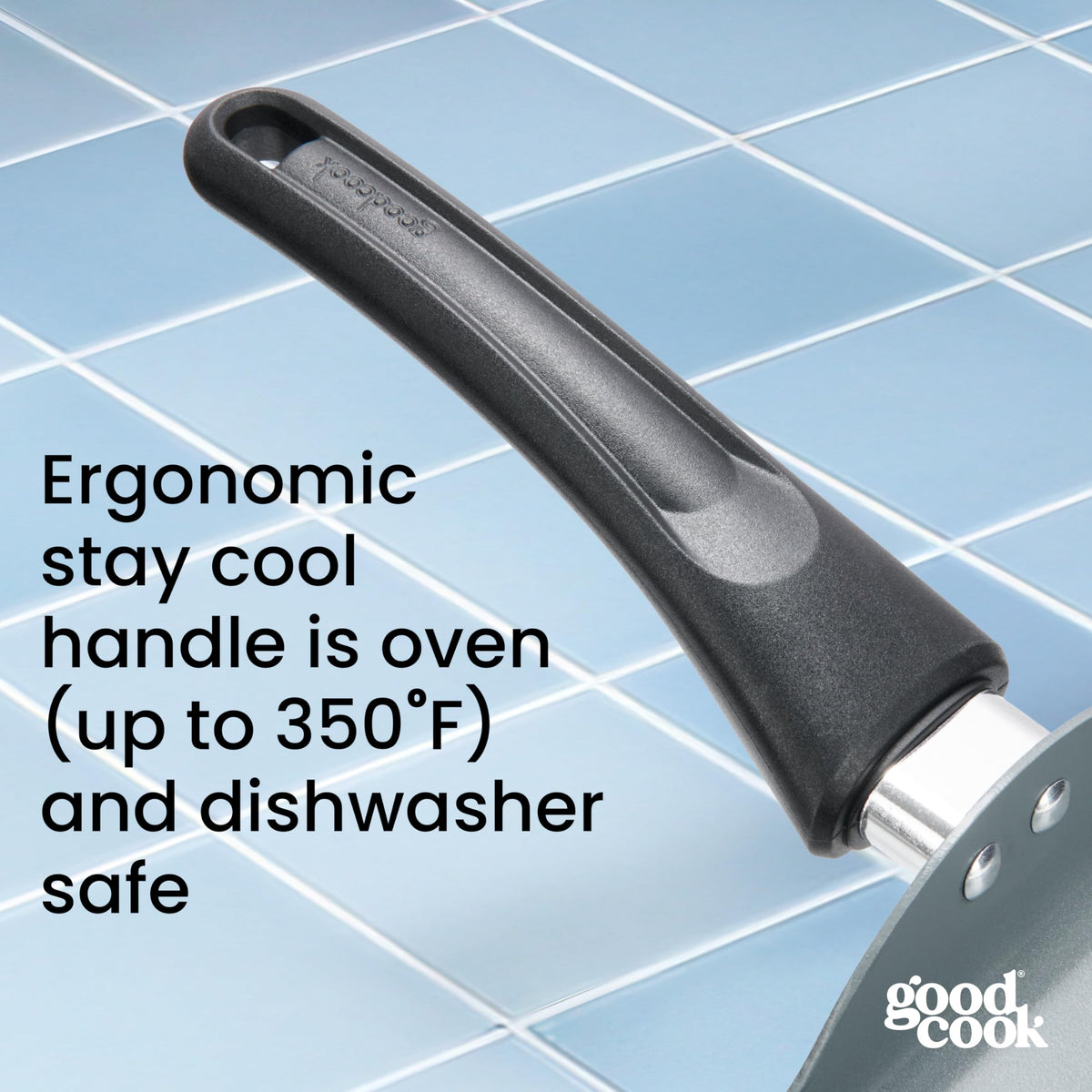 GoodCook pan used on a gas stovetop for versatile meals