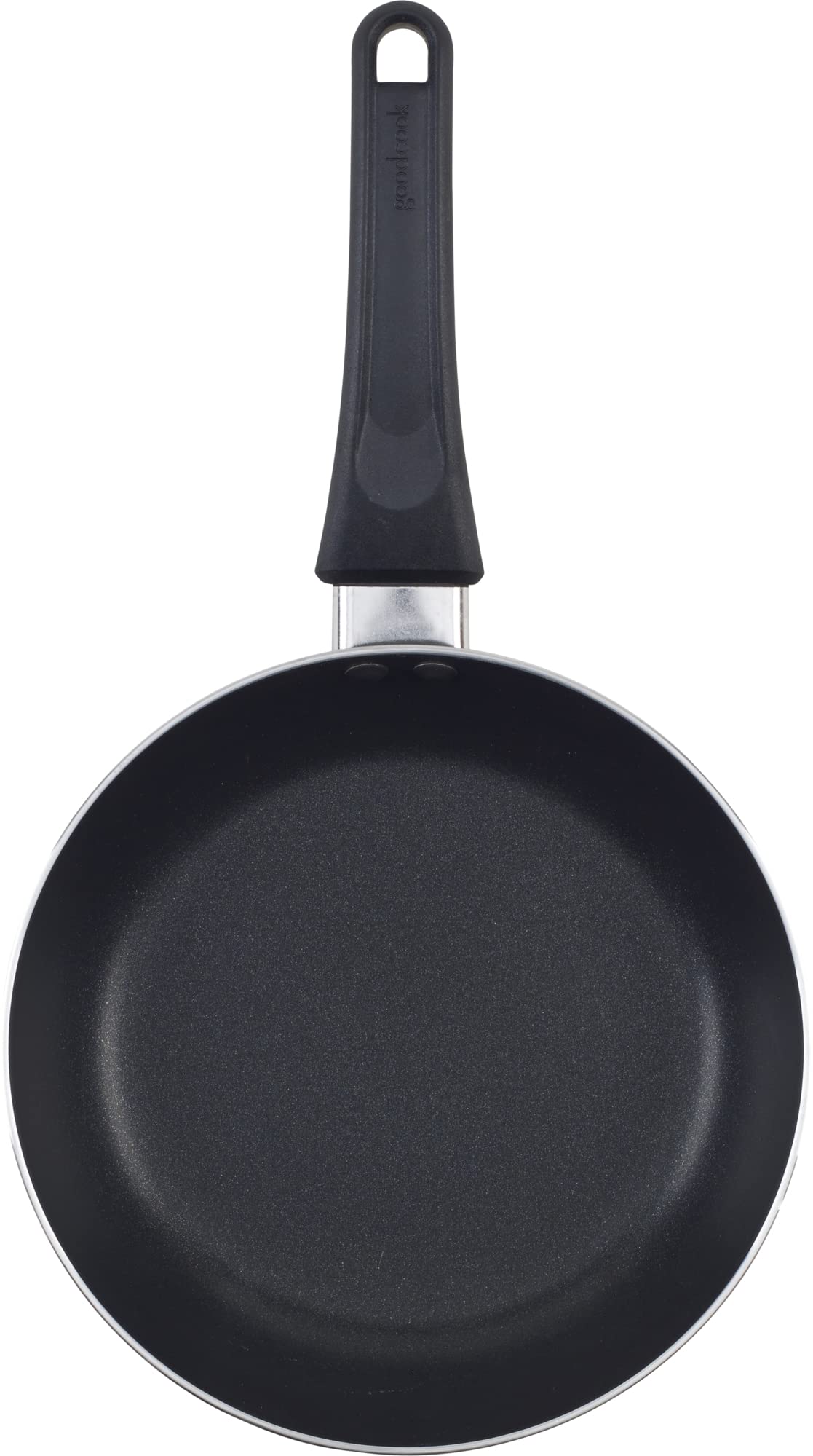 GoodCook nonstick pan exterior in charcoal, durable and stylish for kitchen decor.
