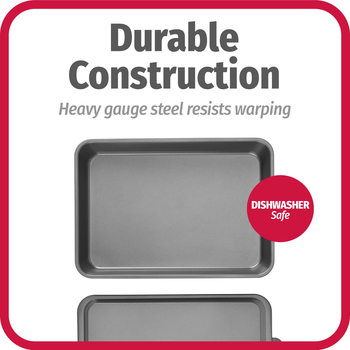 Dishwasher-safe GoodCook pan for quick cleanup after meals.