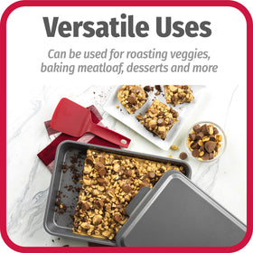 GoodCook oven-safe lid doubles as a cookie sheet for versatility.