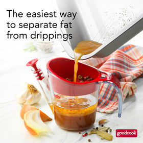 GoodCook fat separator with two cup capacity for batch sauces