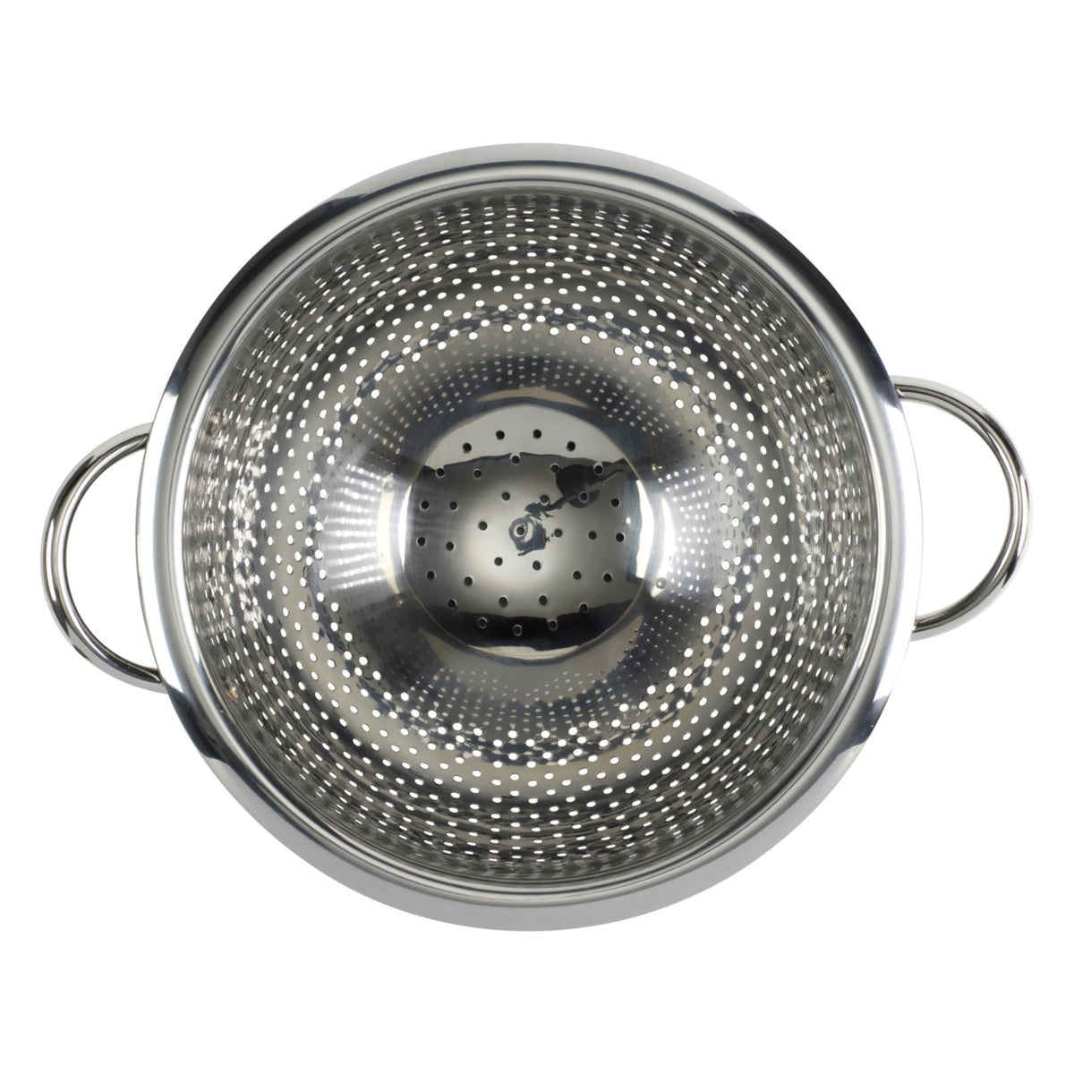 GoodCook Gourmet Colander side handles provide secure lifting even with bulky ingredients.