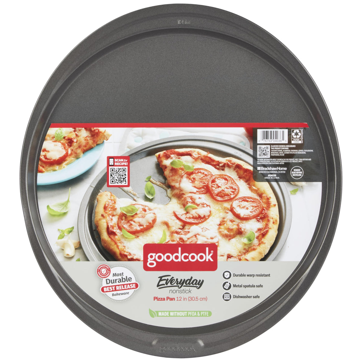 GoodCook gray 12-inch pan blends with any kitchen.