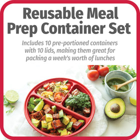 GoodCook embossed measurements guide portion control for balanced meals