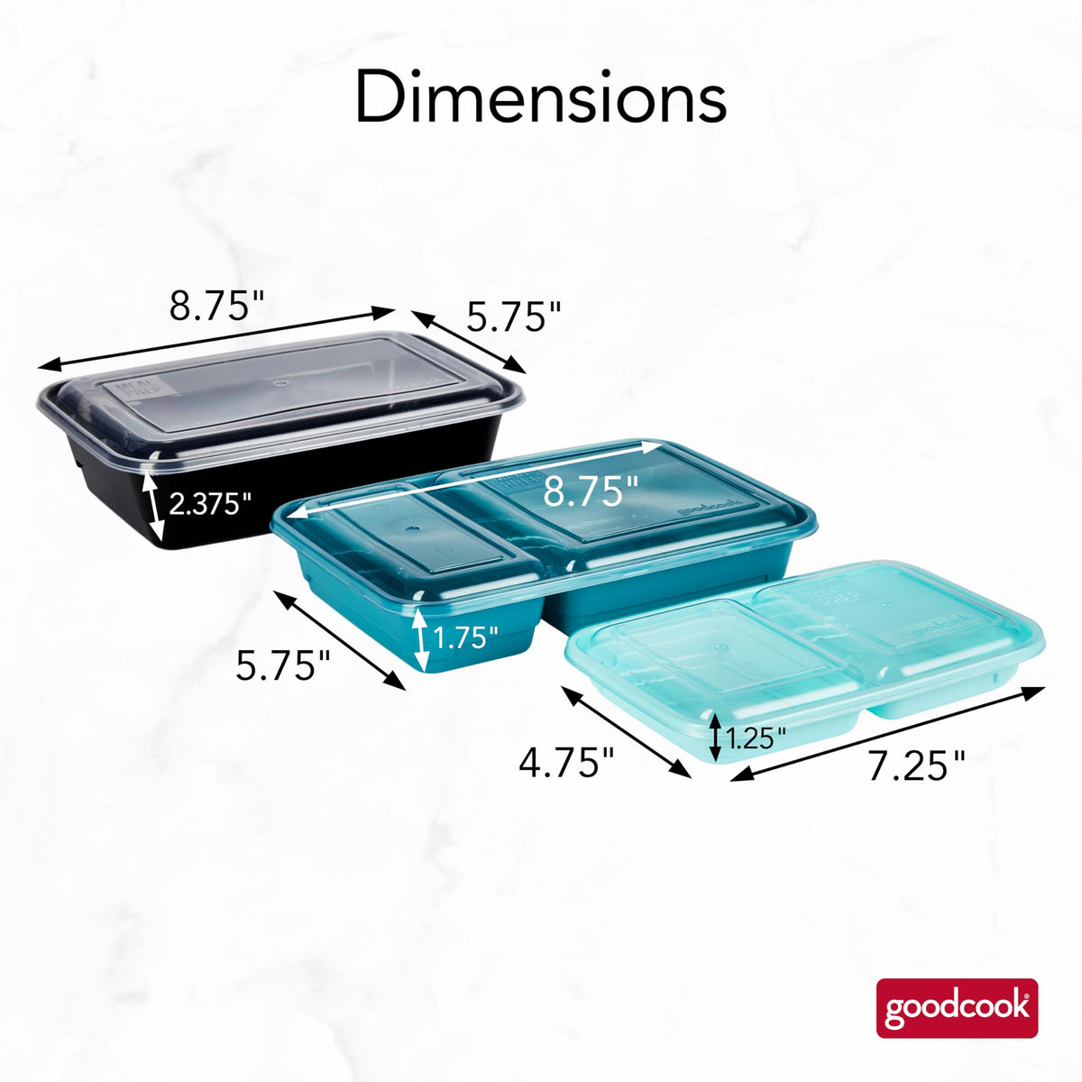 GoodCook one-compartment 4-cup container for easy portioning and on the go meals