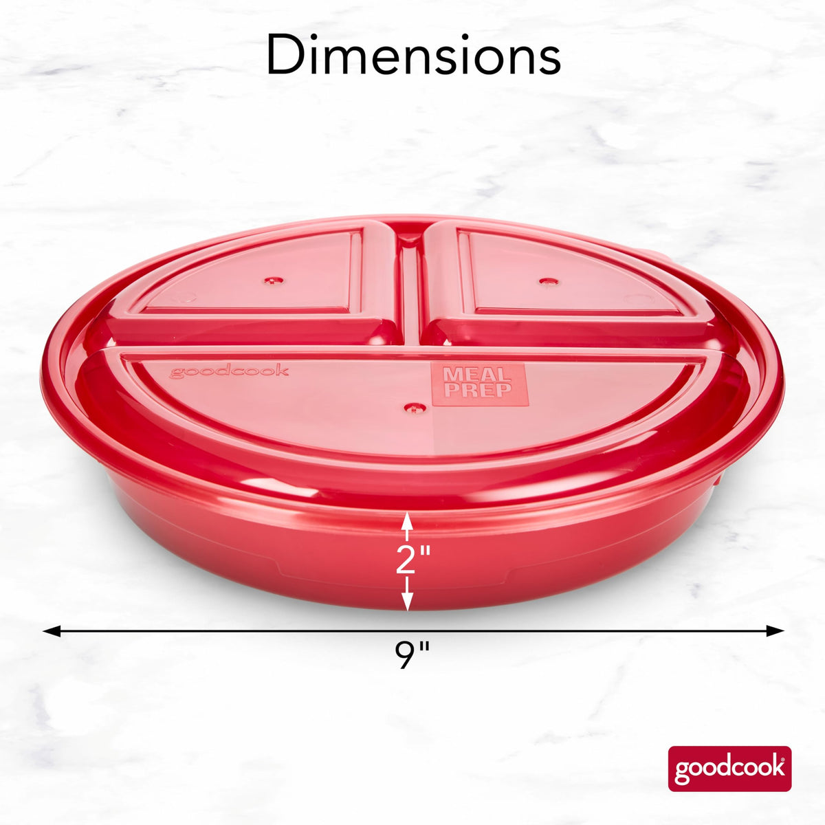 GoodCook containers with snap-shut lids provide secure, leak-free storage for lunches