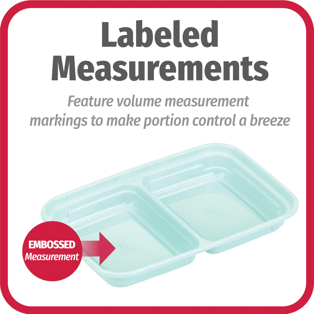 GoodCook two-compartment 1-cup container ideal for snacks