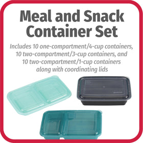 GoodCook two-compartment 3-cup container for versatile lunch prep