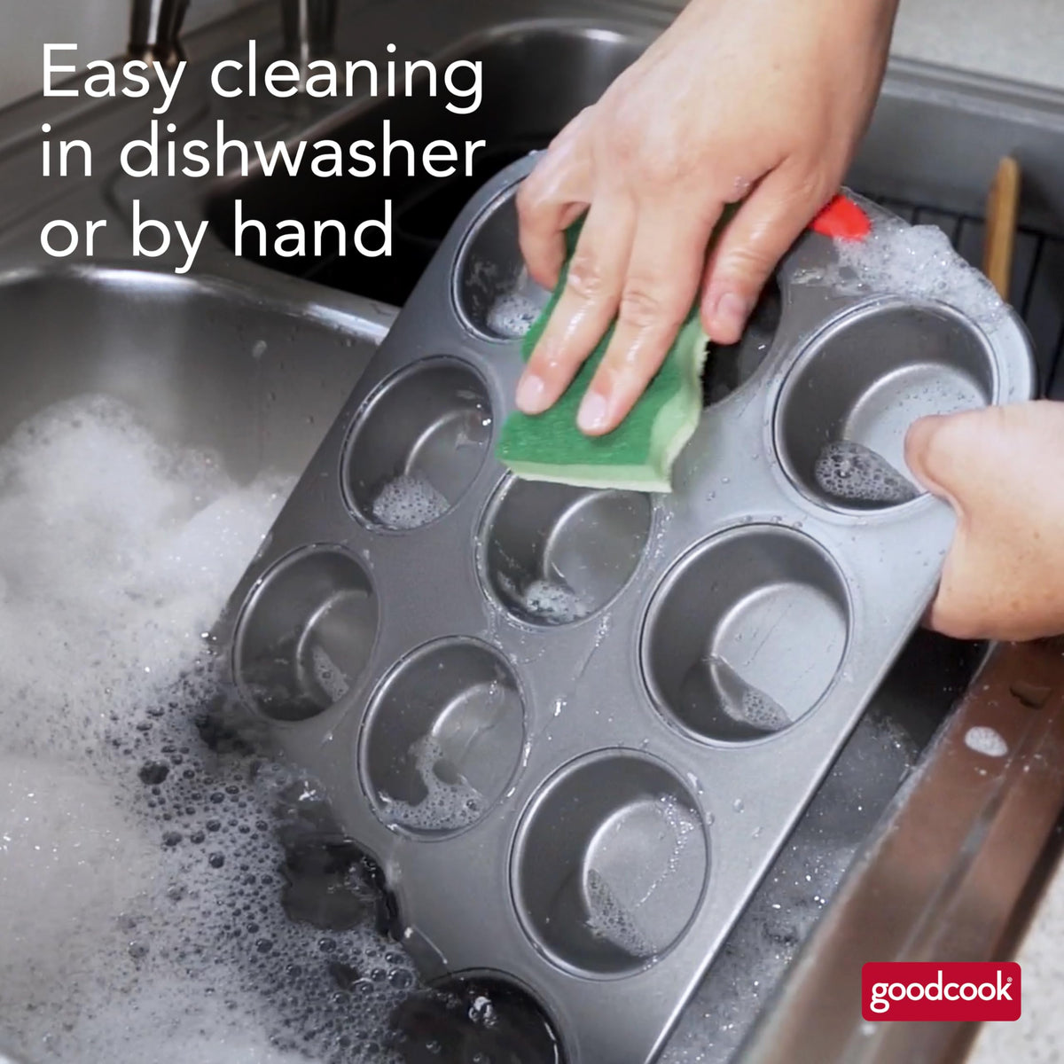 GoodCook MegaGrip pan is ready for oven use in everyday kitchen tasks.