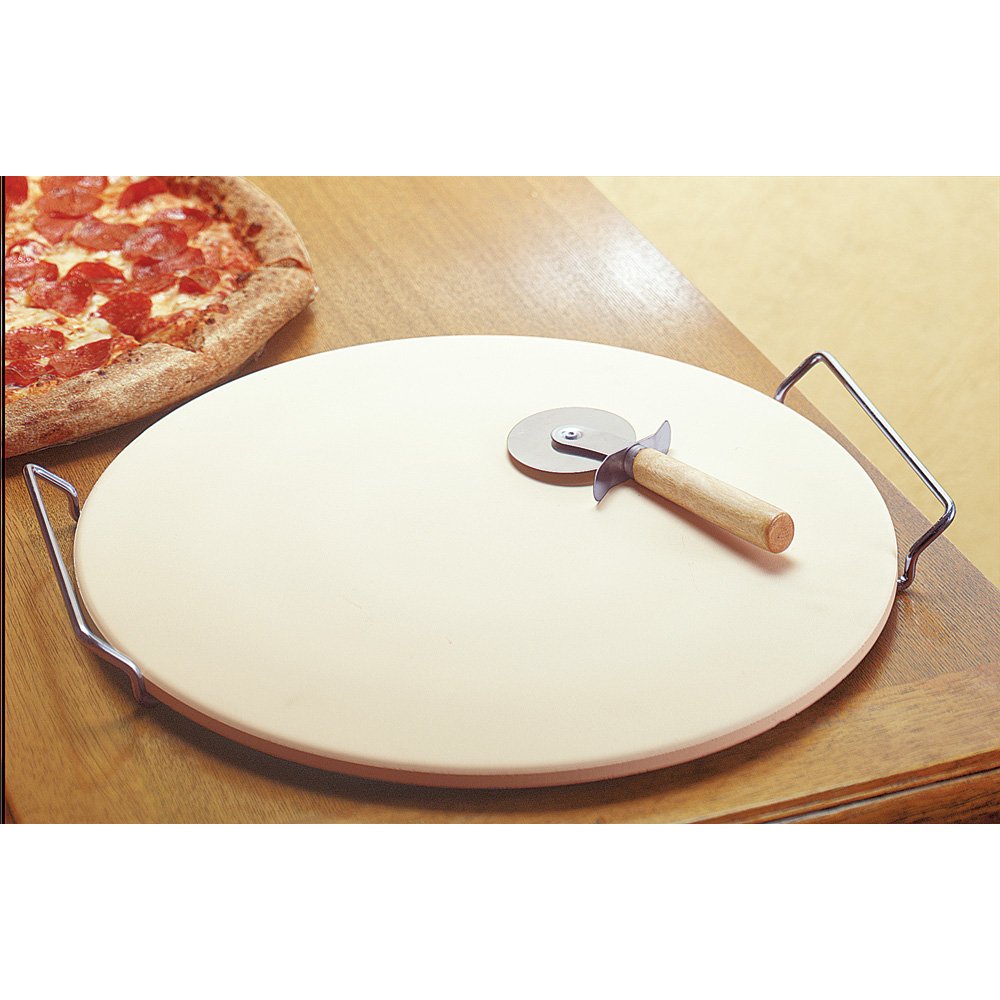 GoodCook metal rack elevates the hot stone for easy serving and transport.