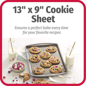 GoodCook baking sheet is metal-utensil safe for direct serving from the pan
