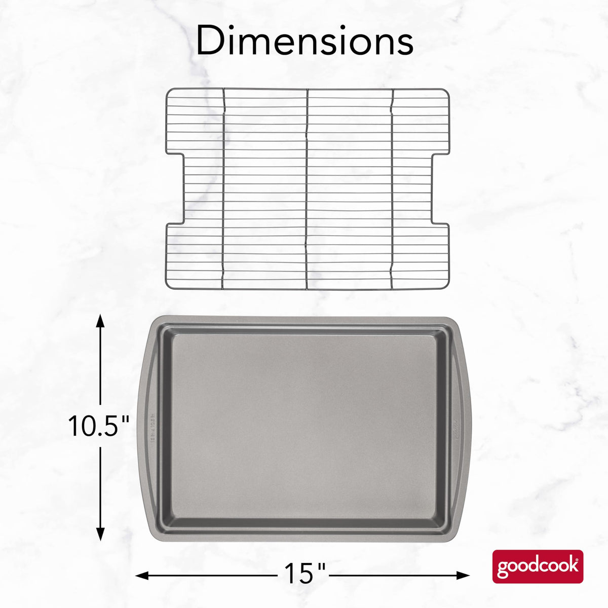 GoodCook oven-safe design handles up to 410°F for versatile cooking.