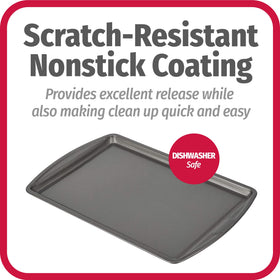 GoodCook scratch-resistant steel construction resists warping for durable use