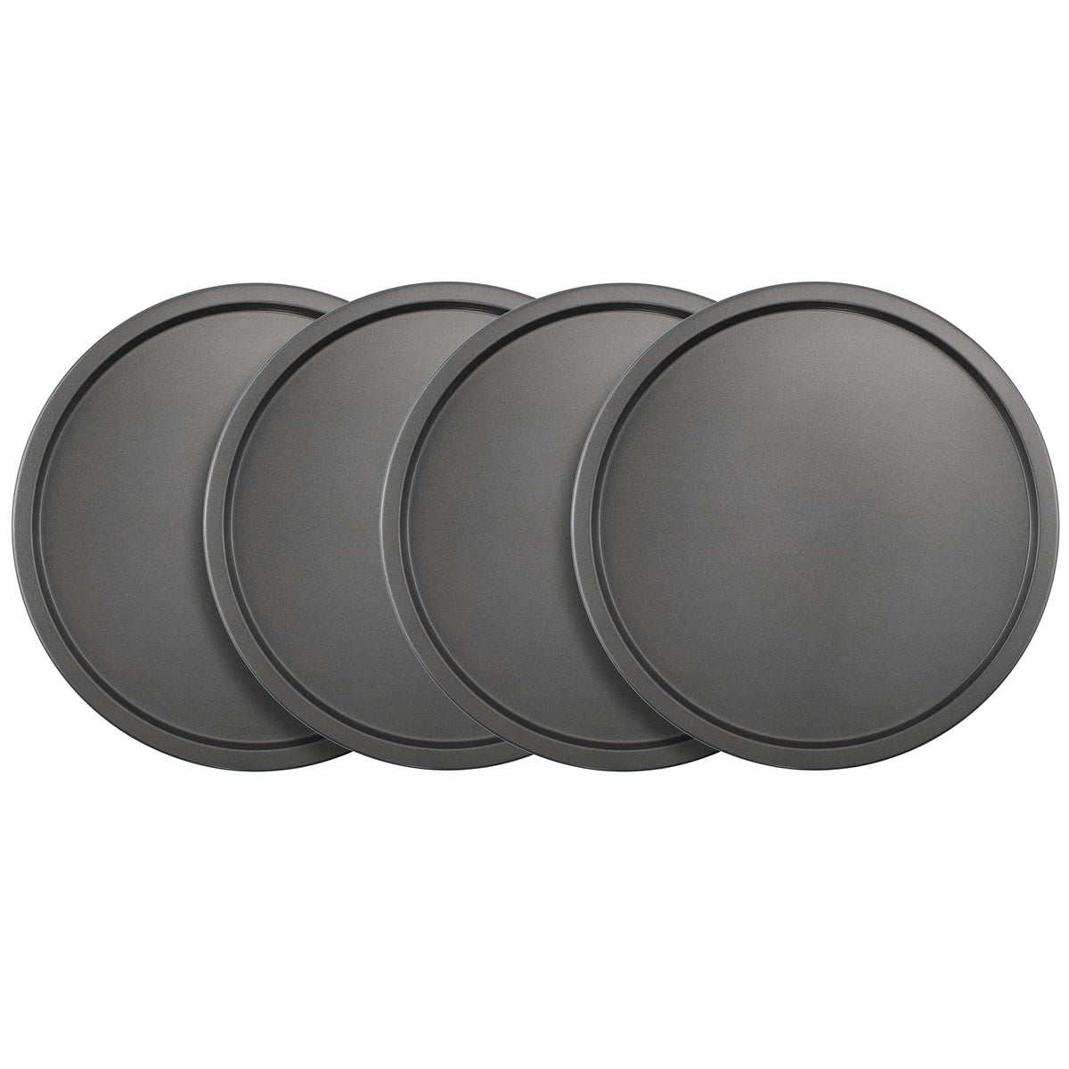 GoodCook set of four 10-inch personal pizza pans for quick family meals