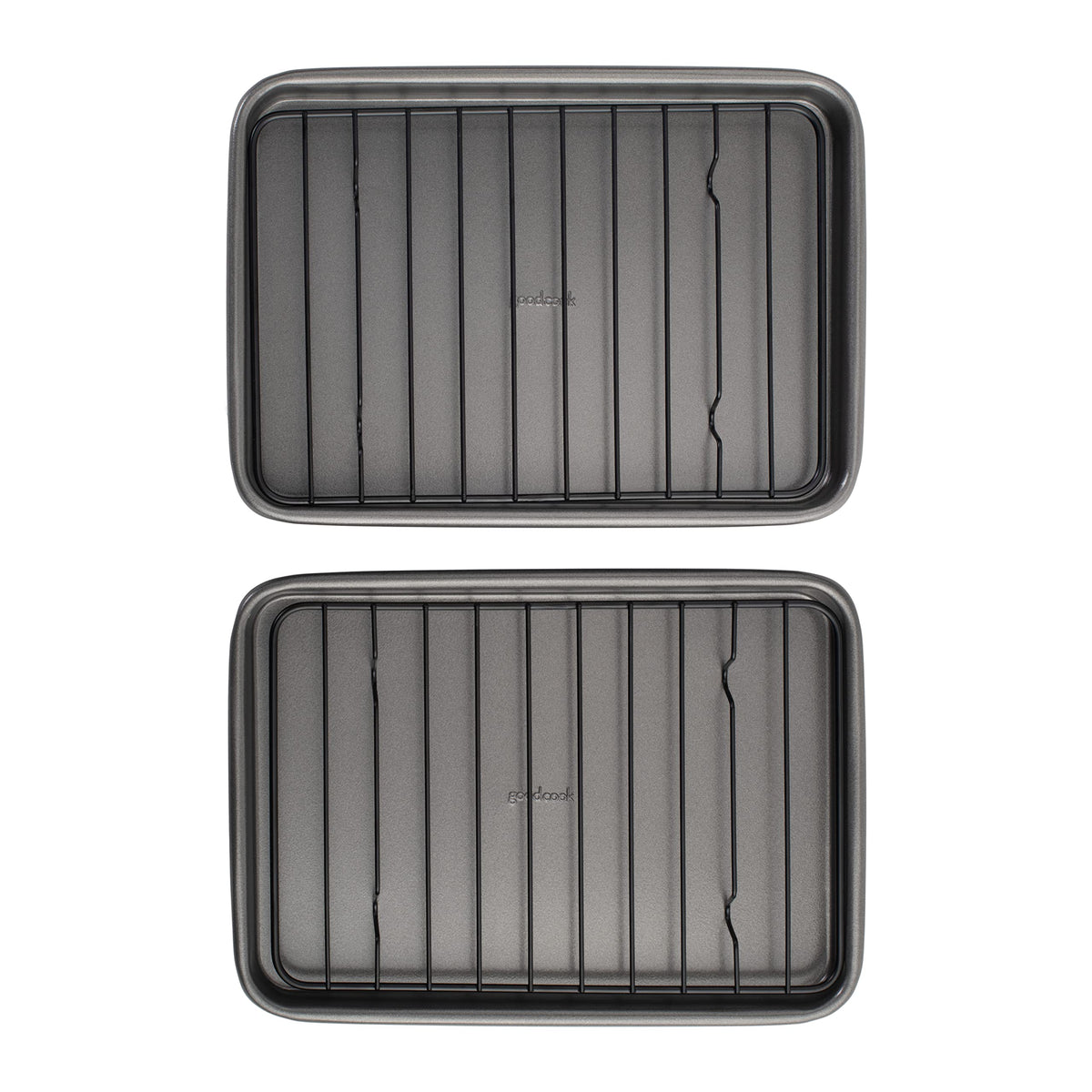 GoodCook toaster oven mini baking sheets set with racks for even baking