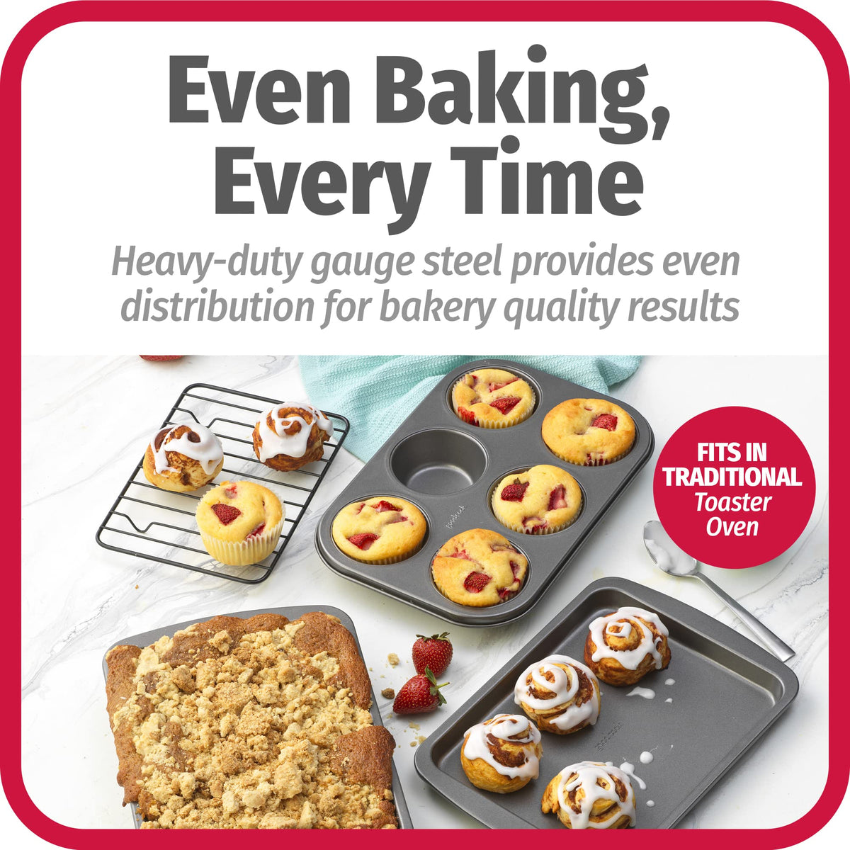 GoodCook cake pan delivering steady heat for smooth cakes and clean release