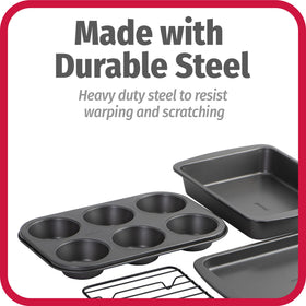GoodCook nonstick coating for easy food release and versatile use