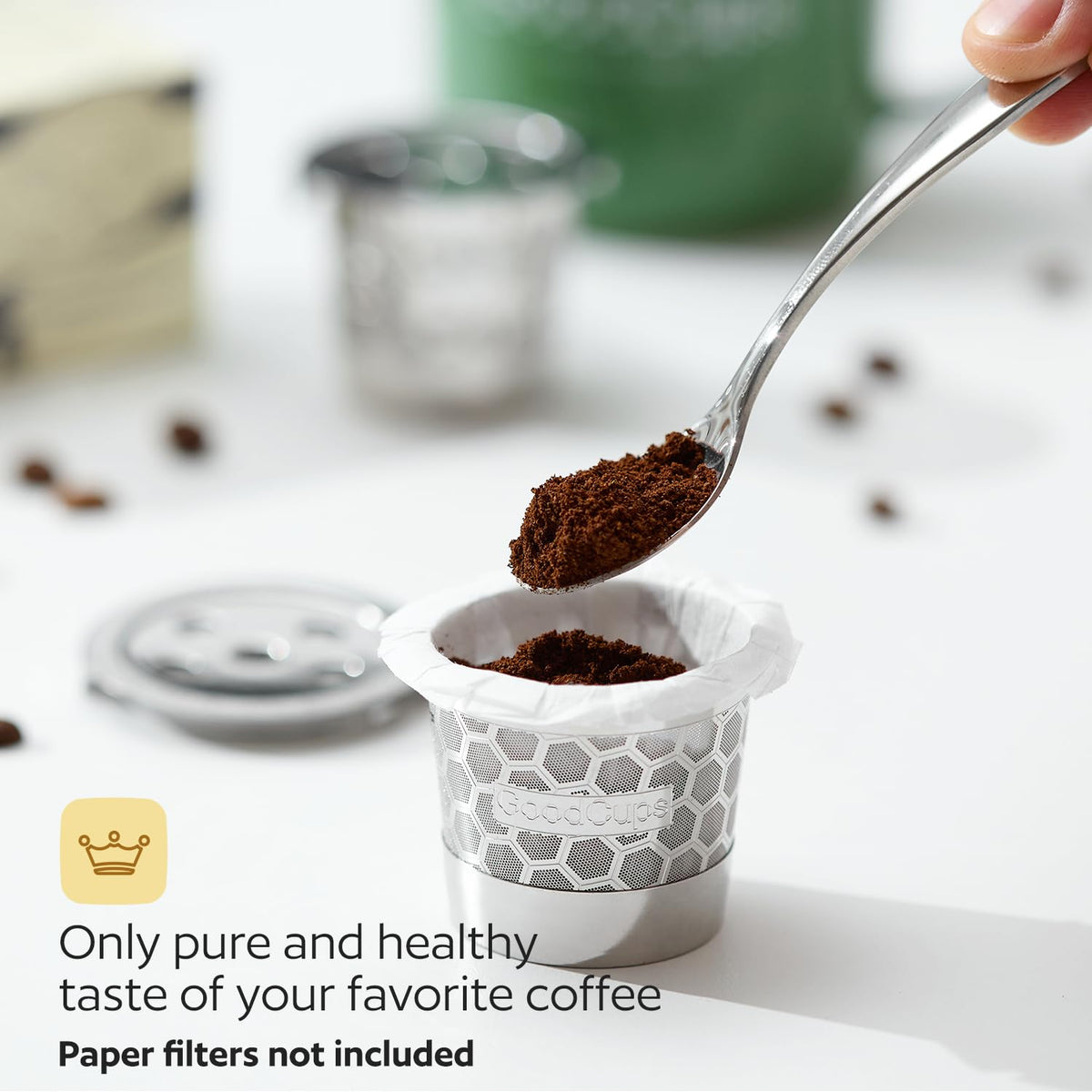 GoodCups eco-friendly pod emphasizes waste reduction and sustainability.