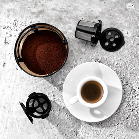 GoodCups hot and iced versatility image features K-Duo for all beverages.