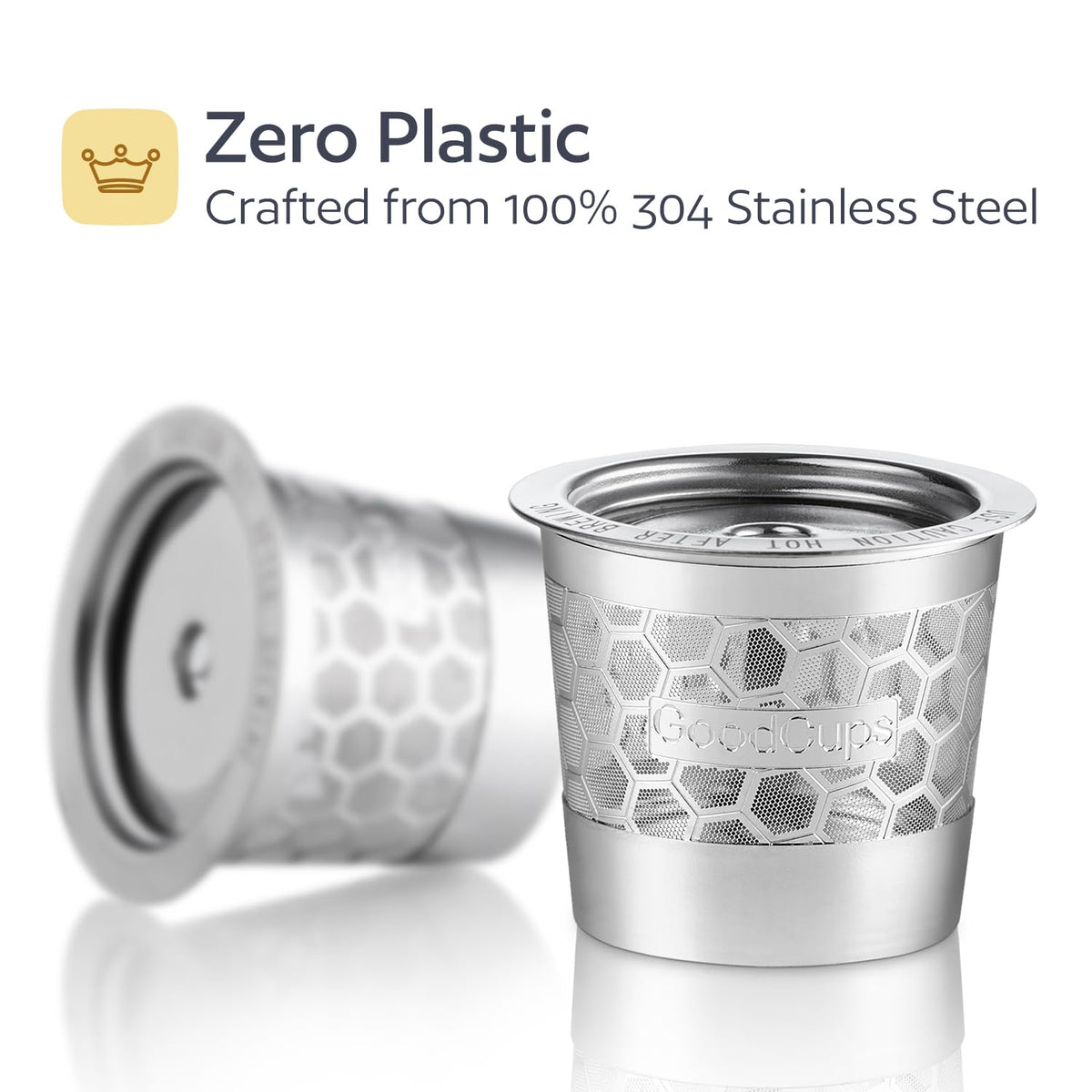 GoodCups reusable K-Cup fits many Keurig models for versatile brewing.
