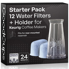 GoodCups water filter holder front view highlights easy swap for cleaner coffee
