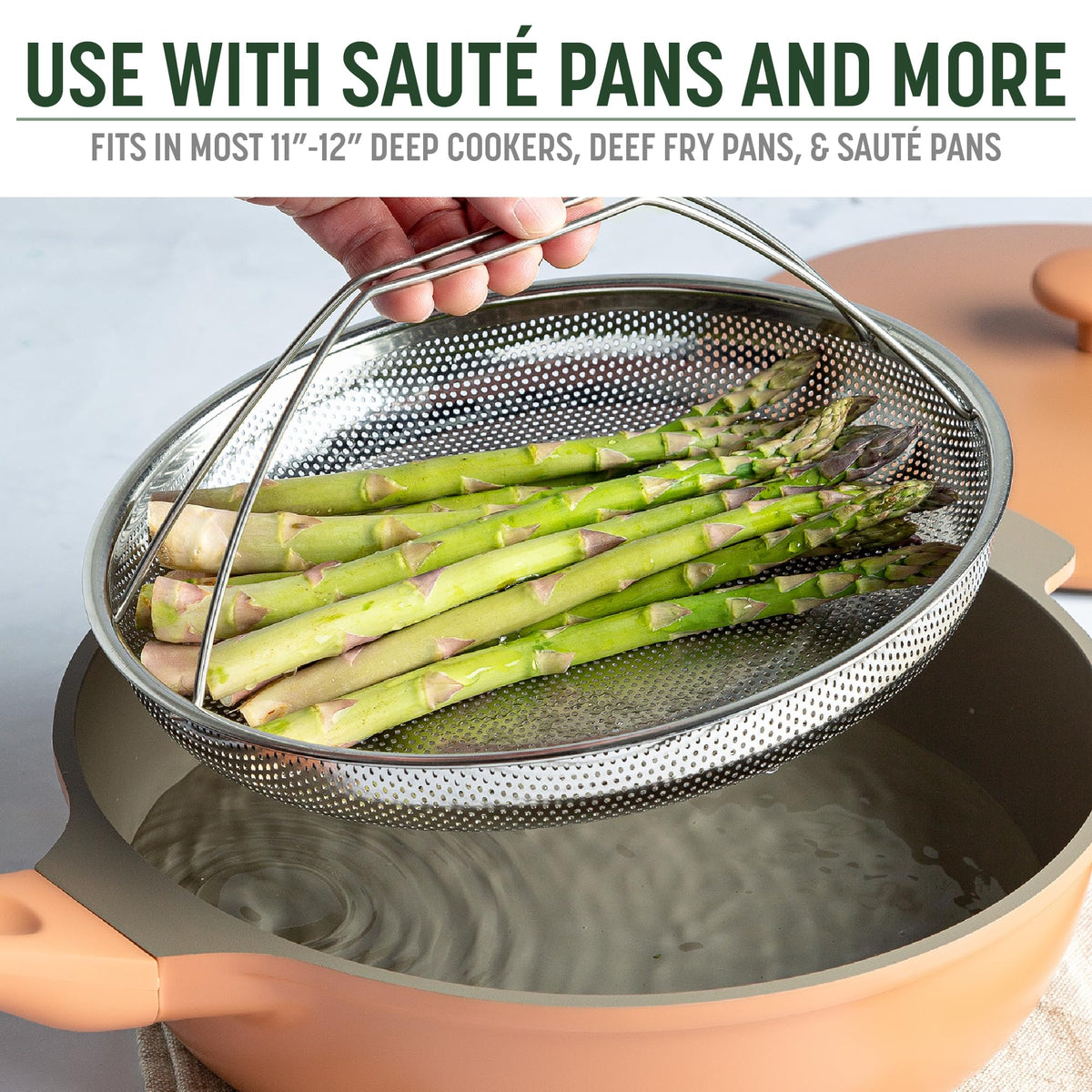 Dishwasher safe Goodful steamer basket for quick cleanup after meals