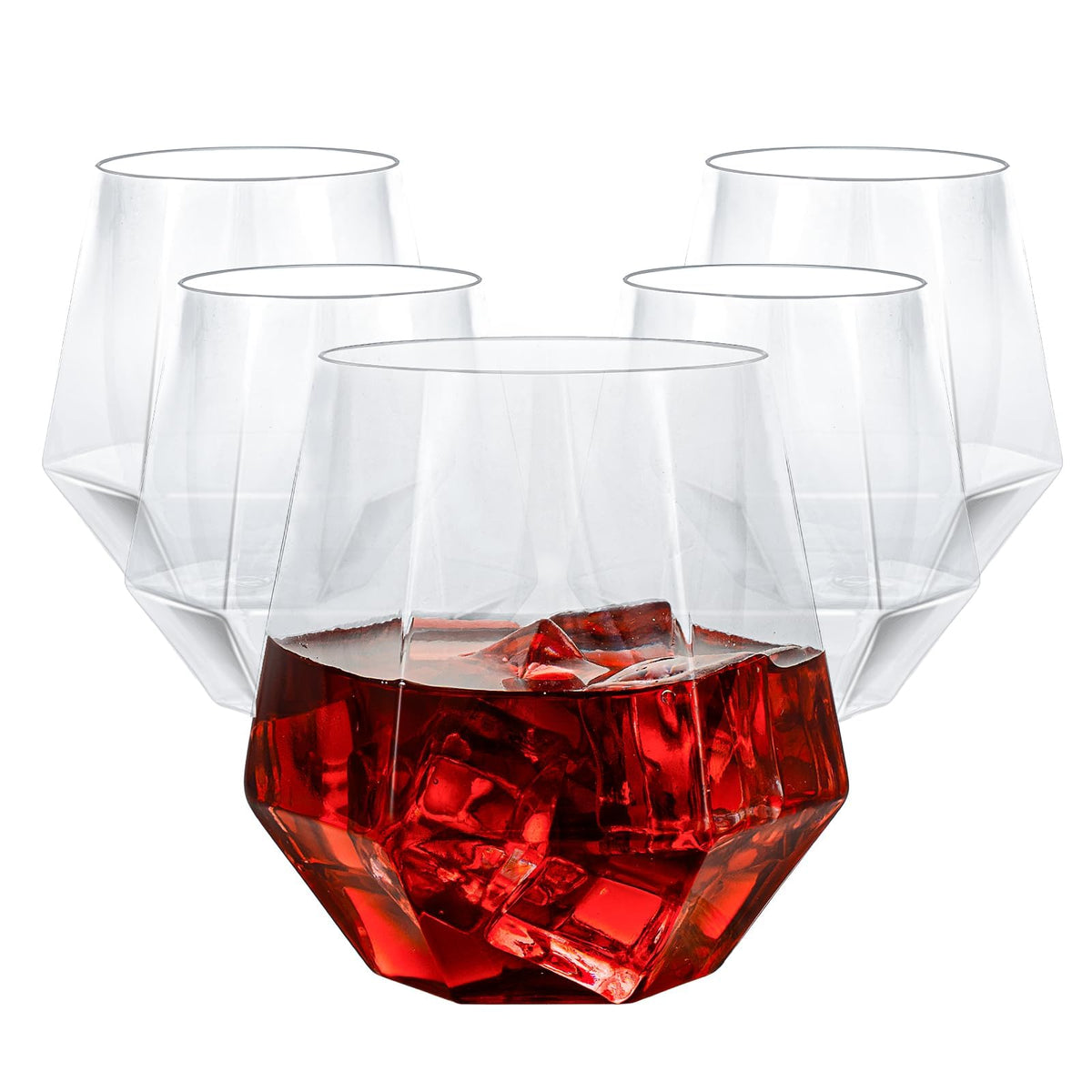 Goodluck 12 oz capacity clear plastic glasses for serving