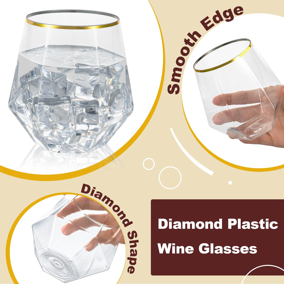Goodluck 80-count disposable wine glasses for easy post-party cleanup.