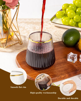 Goodluck 12oz BPA-free plastic wine glass for reuse-friendly events.