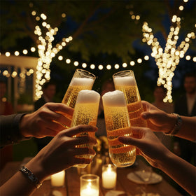 Goodluck bulk 48-count champagne flutes for large events.