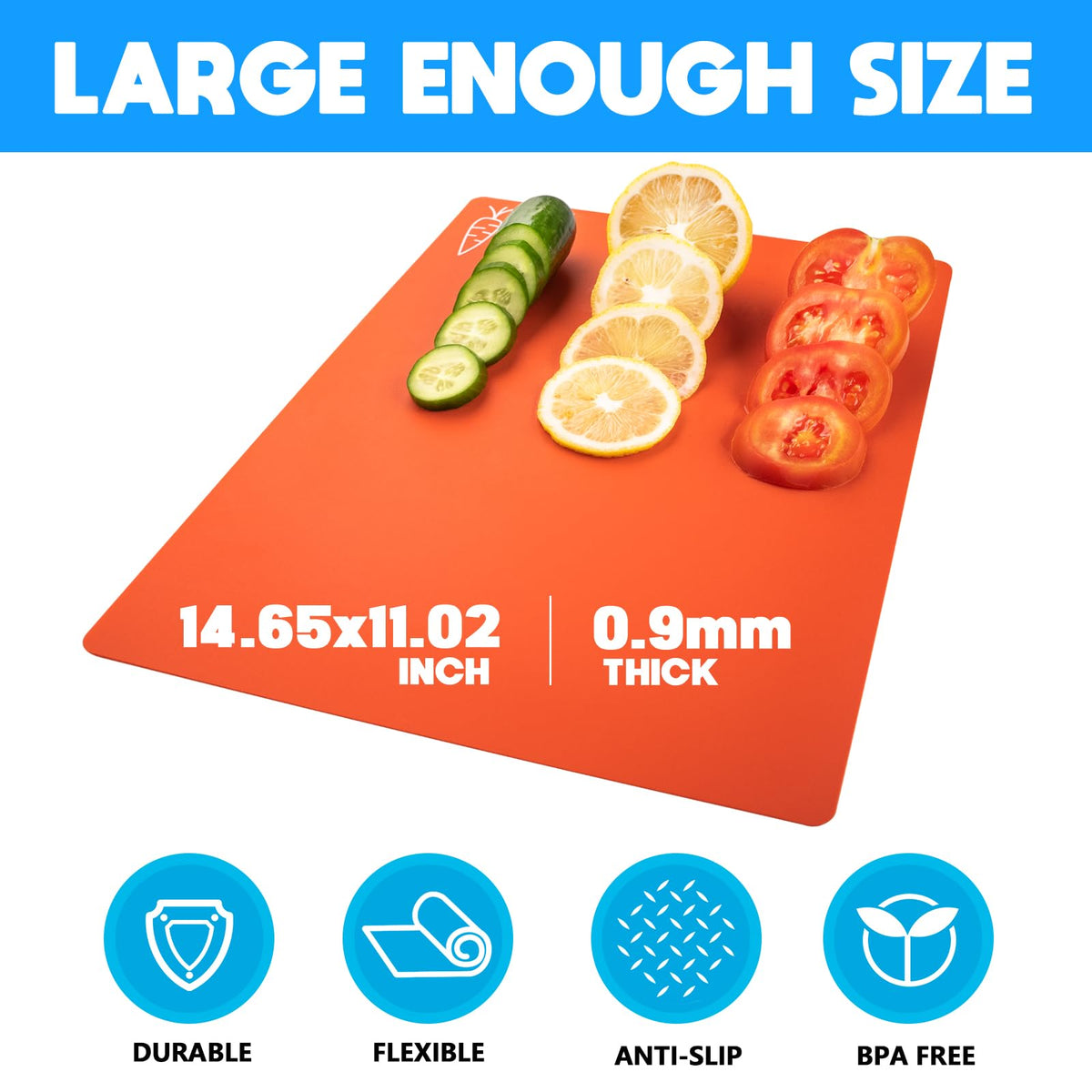 Goodluck non-slip back lattice cutting boards stay steady while slicing.