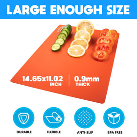 Goodluck non-slip back lattice cutting boards stay steady while slicing.