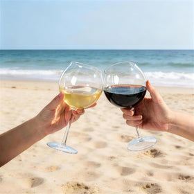 Goodluck modern outdoor drinkware elevates poolside entertaining.