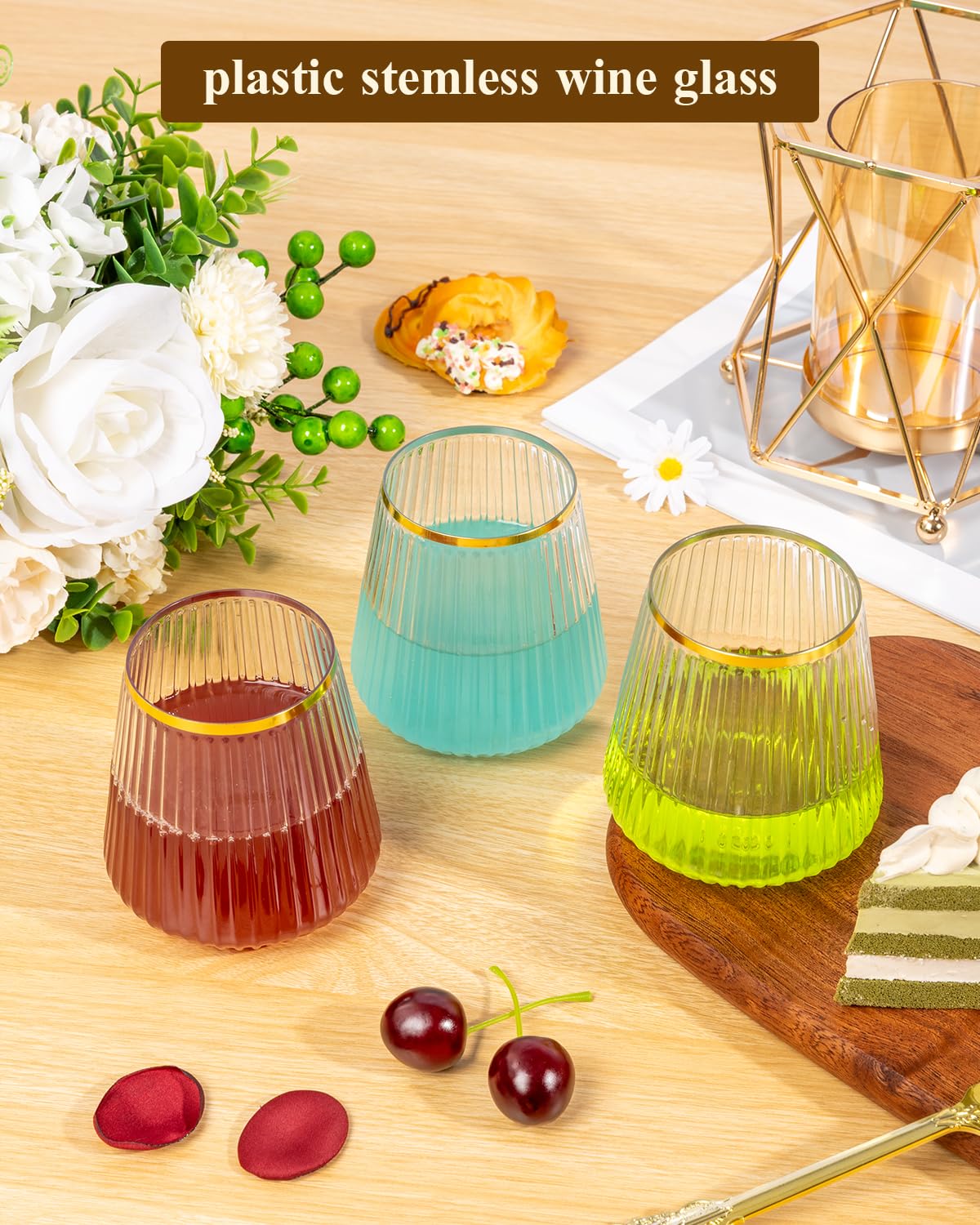 Goodluck outdoor event disposable wine glass in polystyrene for easy cleanup.