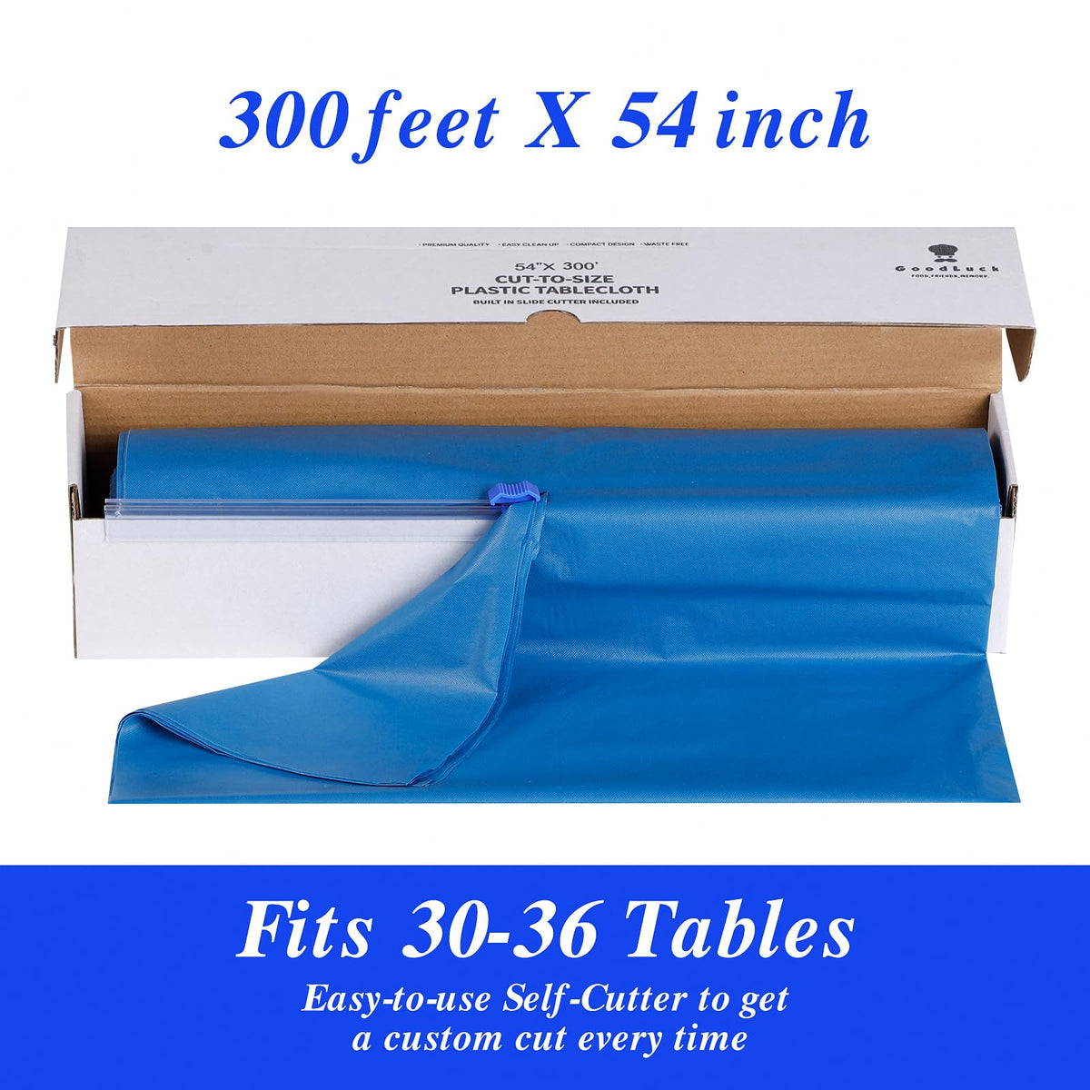 Goodluck disposable tablecloth simplifies cleanup after events and arts crafts.