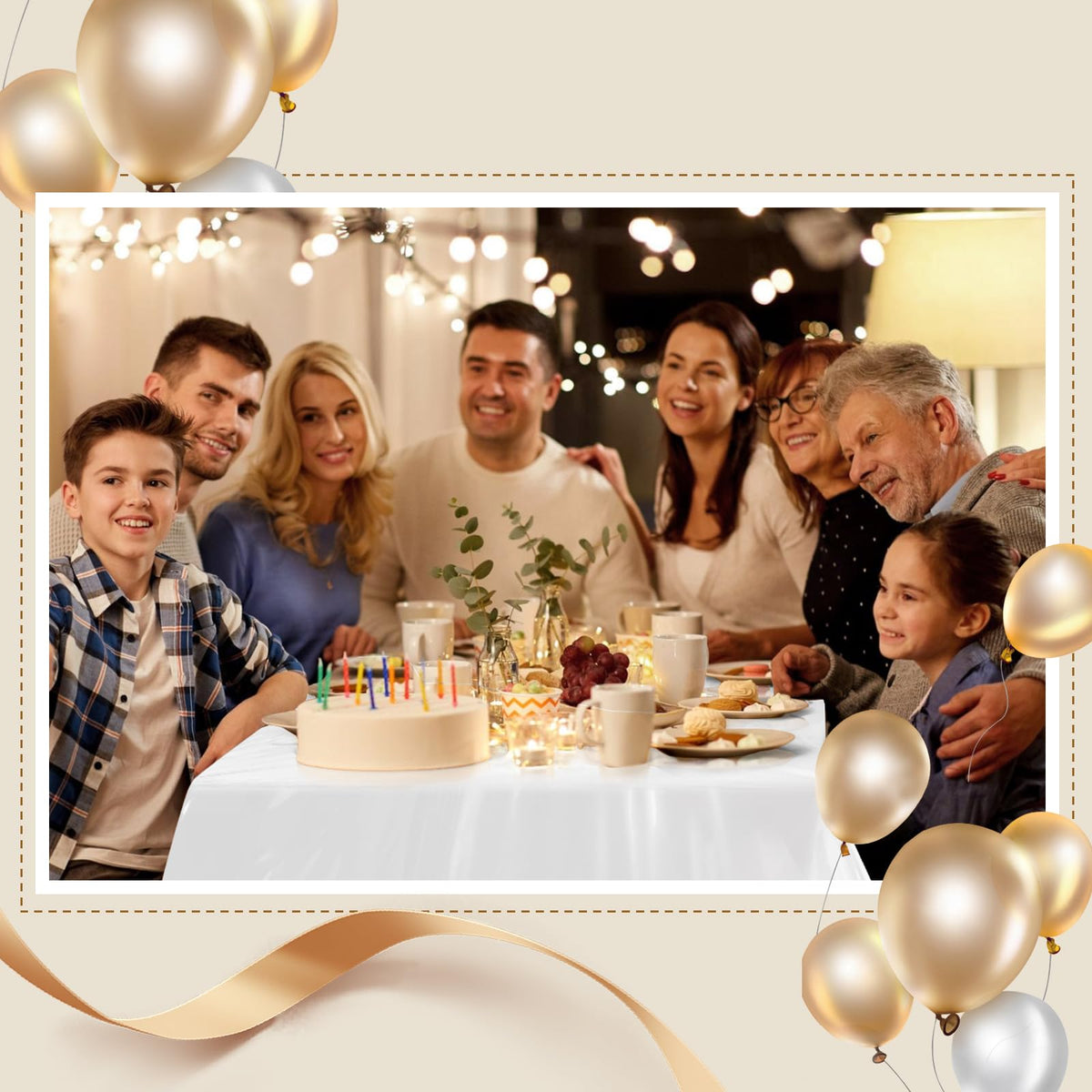 Goodluck white tablecloth coverage for versatile surfaces providing neat, fade-resistant finish.