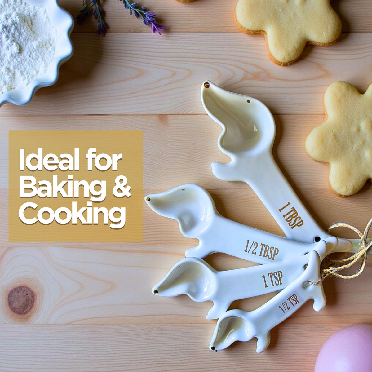 Goodscious dachshund measuring spoons half-teaspoon ideal for delicate flavors.