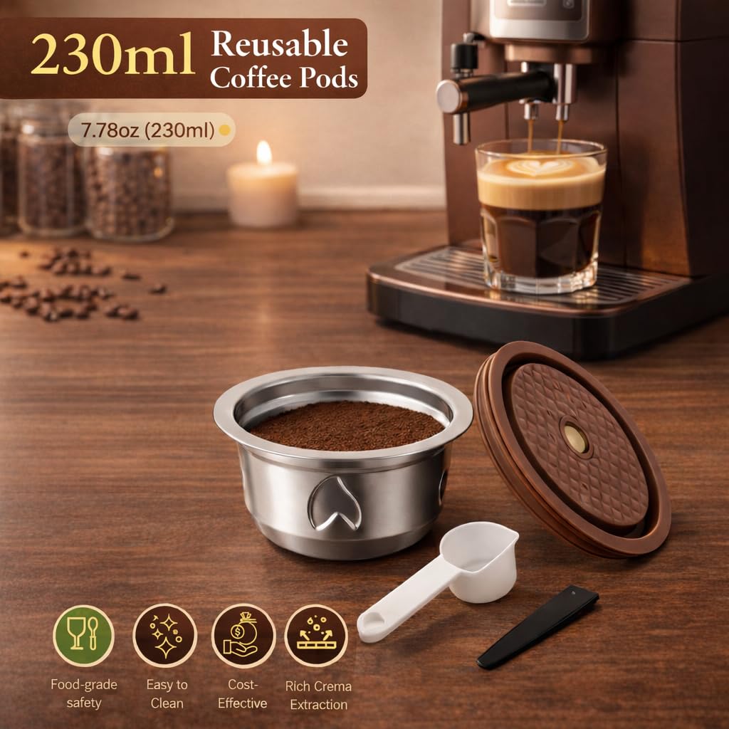 Goodstumbler stainless steel pod 230ml capacity ready for a fresh brew.