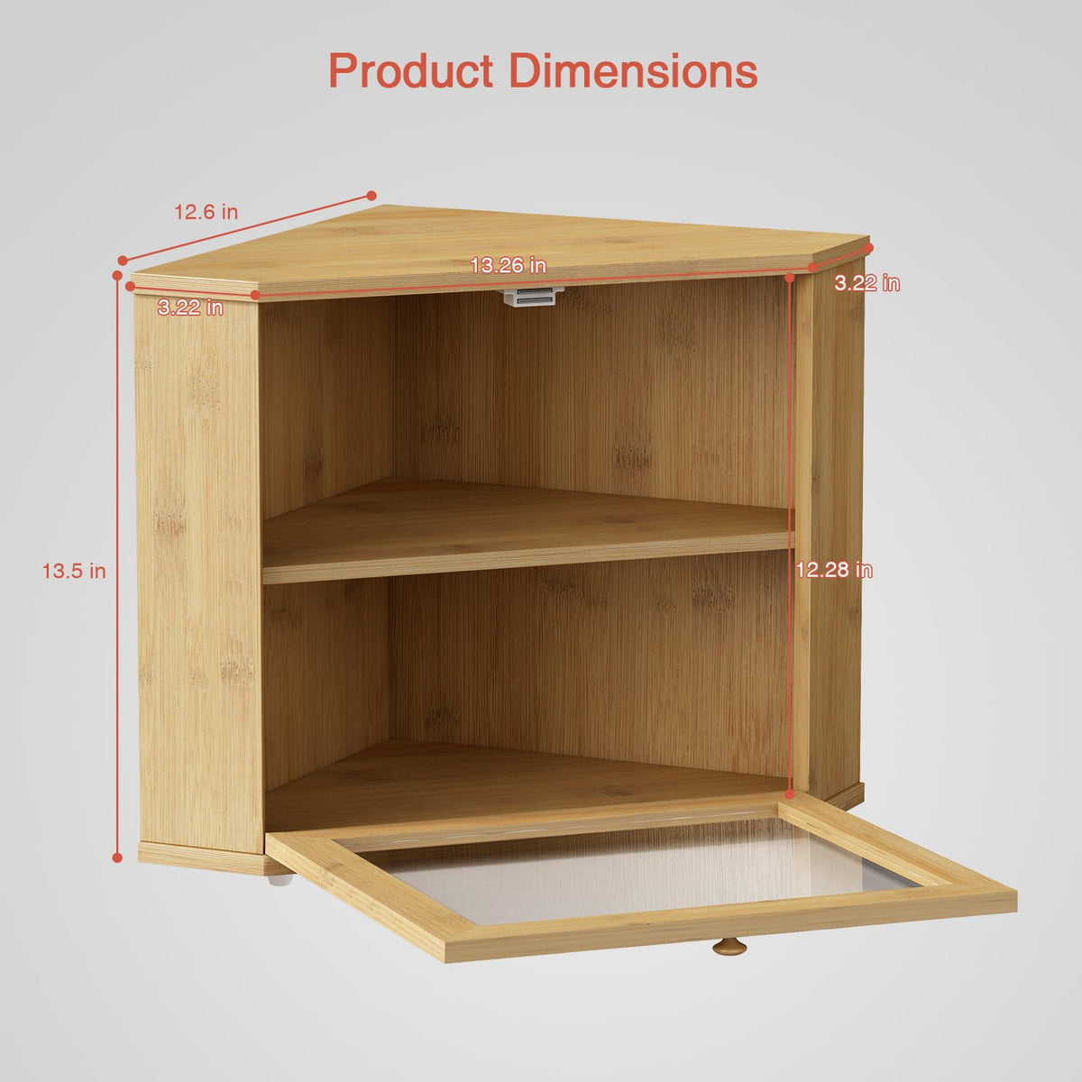 Goozii Bamboo Corner Storage for Fruit and Snacks highlights clutter-free countertop