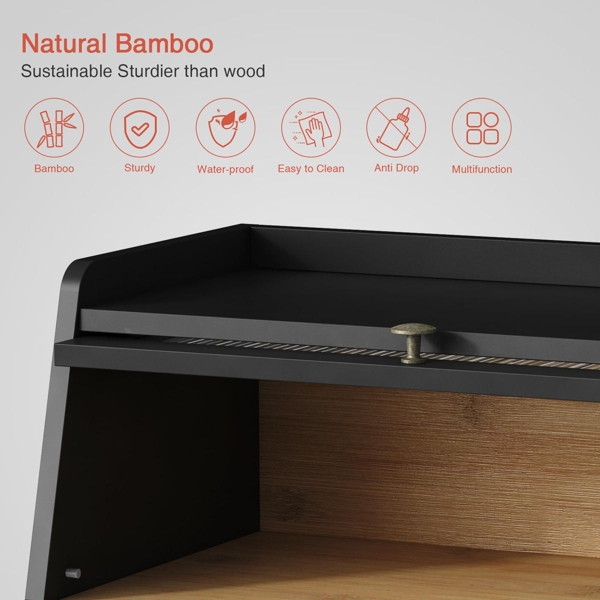 Goozii craftsmanship in bamboo adds warm farmhouse style to your kitchen.