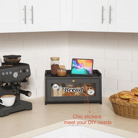 Goozii bread box magnetic door offers easy access and secure closure.