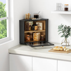 Goozii Corner Bread Box feet provide stable placement on counters and protect surfaces.